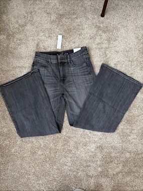 Wide Leg Women’s Jeans — Charcoal Gray Flare